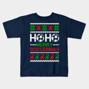 Ho Ho Ho Merry Soccermas Kids T-Shirt